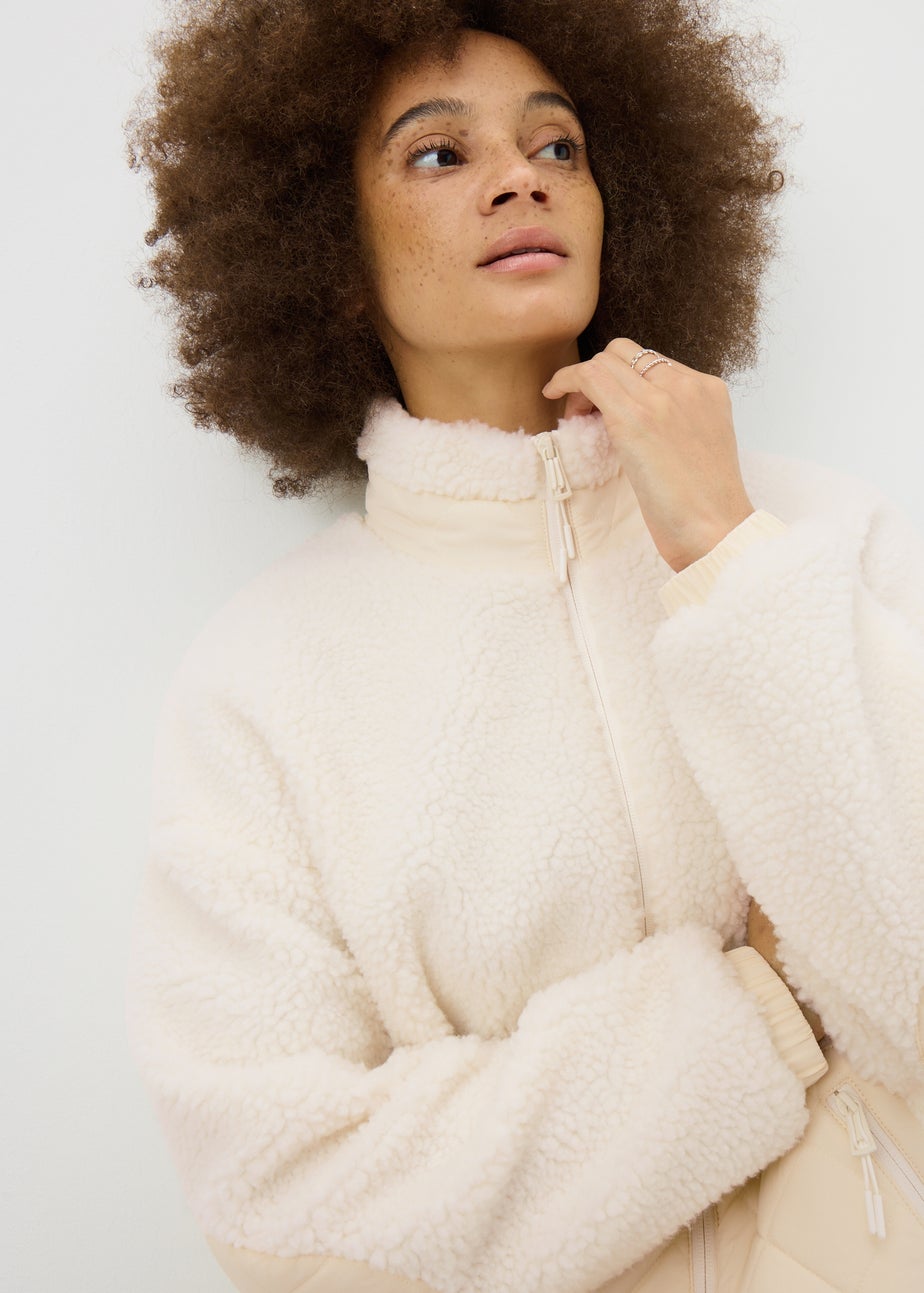 Souluxe Cream Borg Jacket