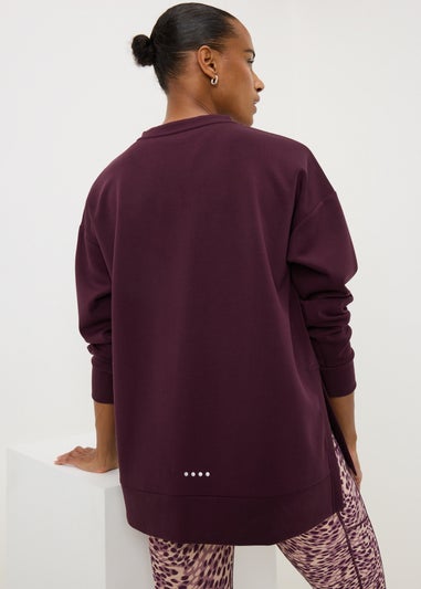 Souluxe Burgundy Slogan Sweatshirt