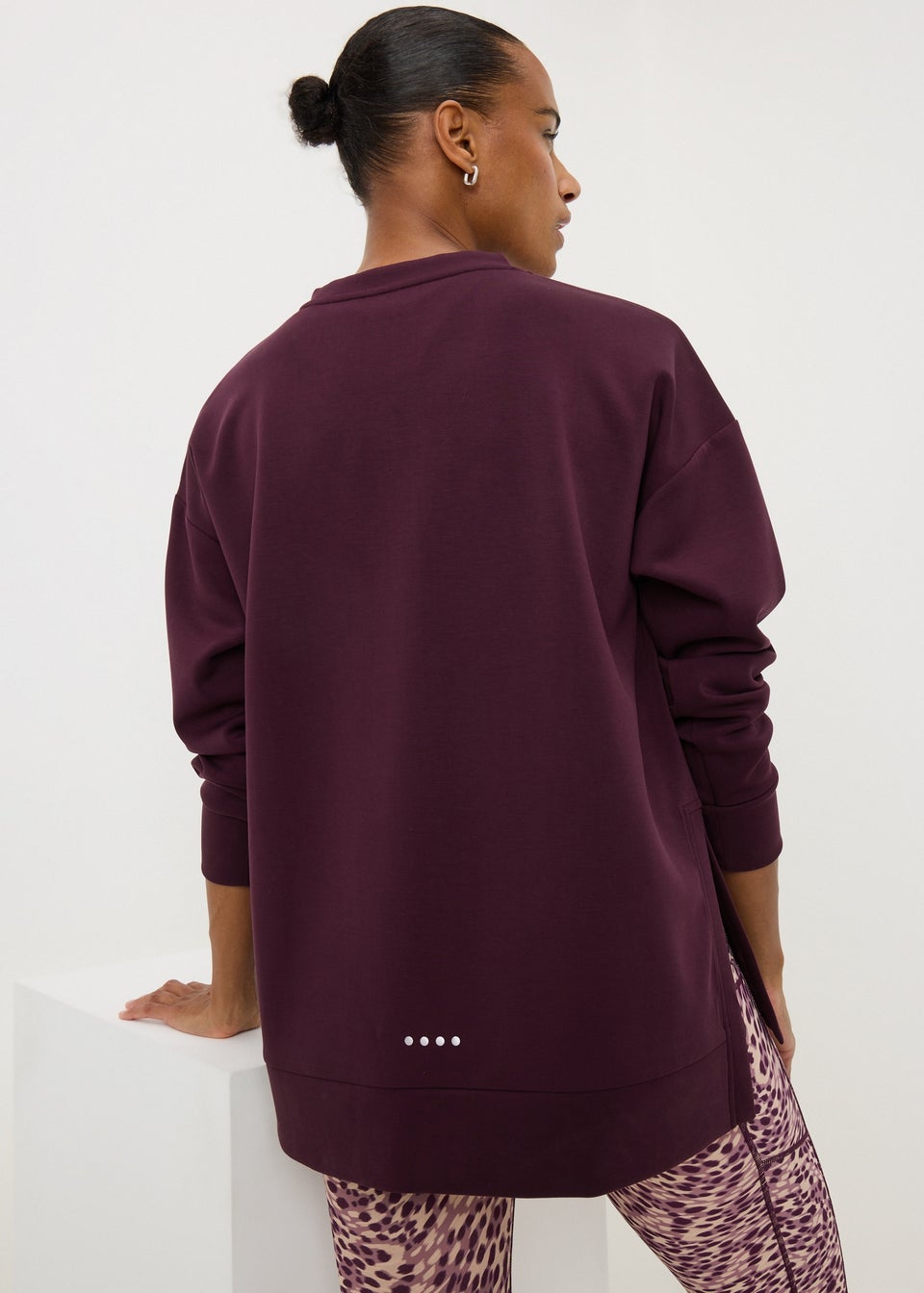 Souluxe Burgundy Slogan Sweatshirt