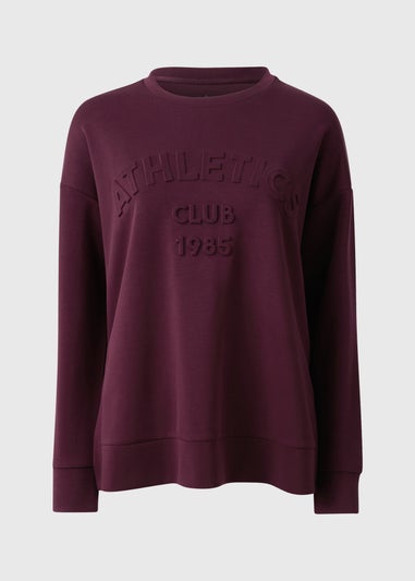 Souluxe Burgundy Slogan Sweatshirt