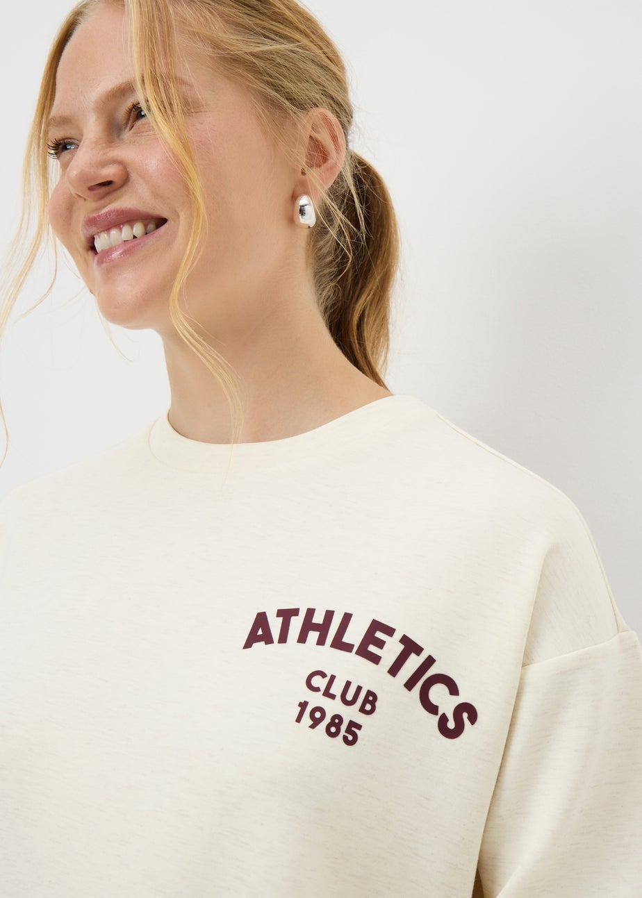 Cream Graphic Print Sweatshirt