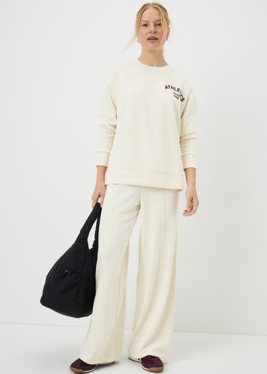 Cream Graphic Print Sweatshirt