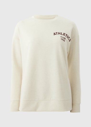 Cream Graphic Print Sweatshirt
