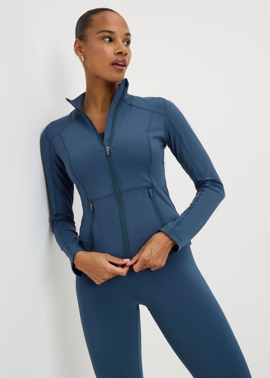 Souluxe Navy Zip Through Sports Jacket