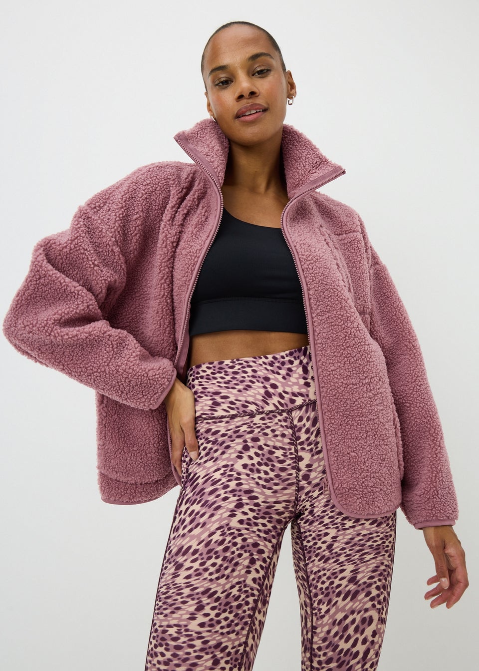 Rose Borg Zip Up Jacket