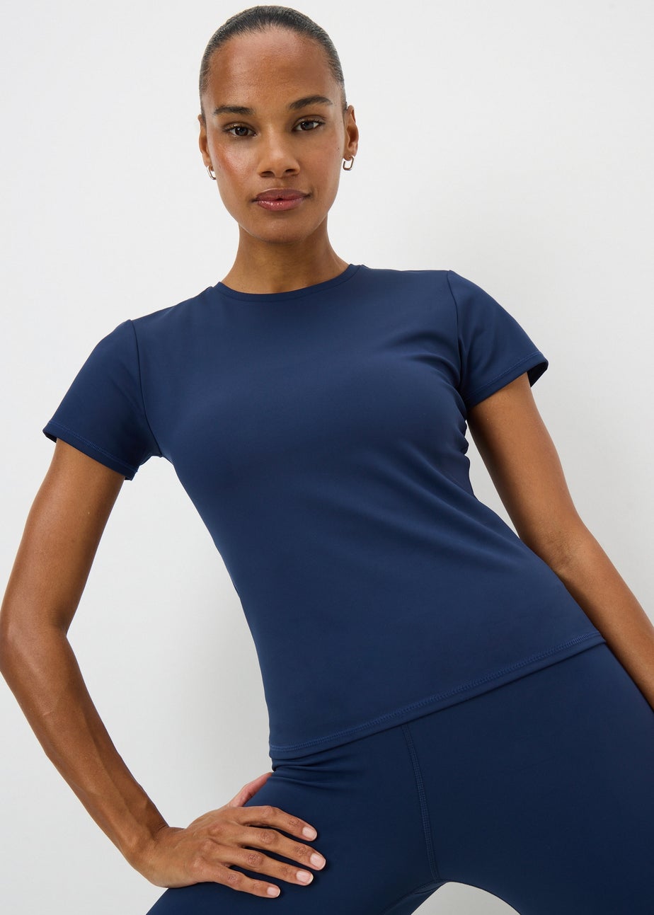 Souluxe Navy Fitted Sports T-Shirt