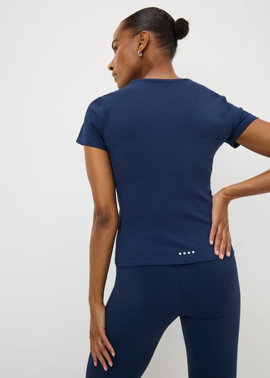 Souluxe Navy Fitted Sports T-Shirt
