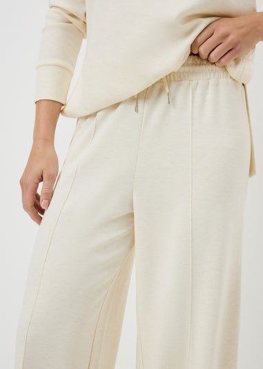 Souluxe Oatmeal Wide Leg Jogging Bottoms