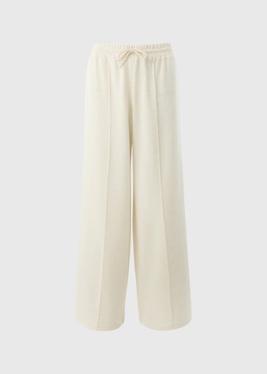 Souluxe Oatmeal Wide Leg Jogging Bottoms