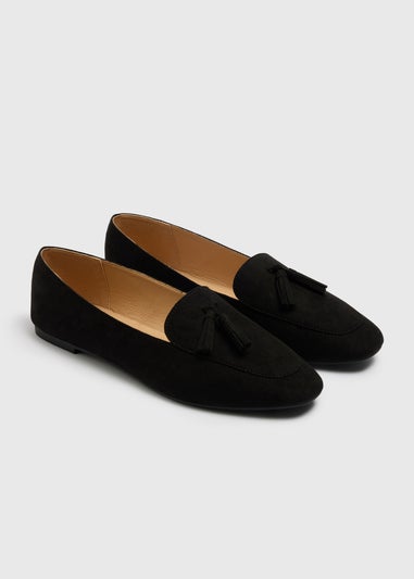 Black Tassel Flat Shoes