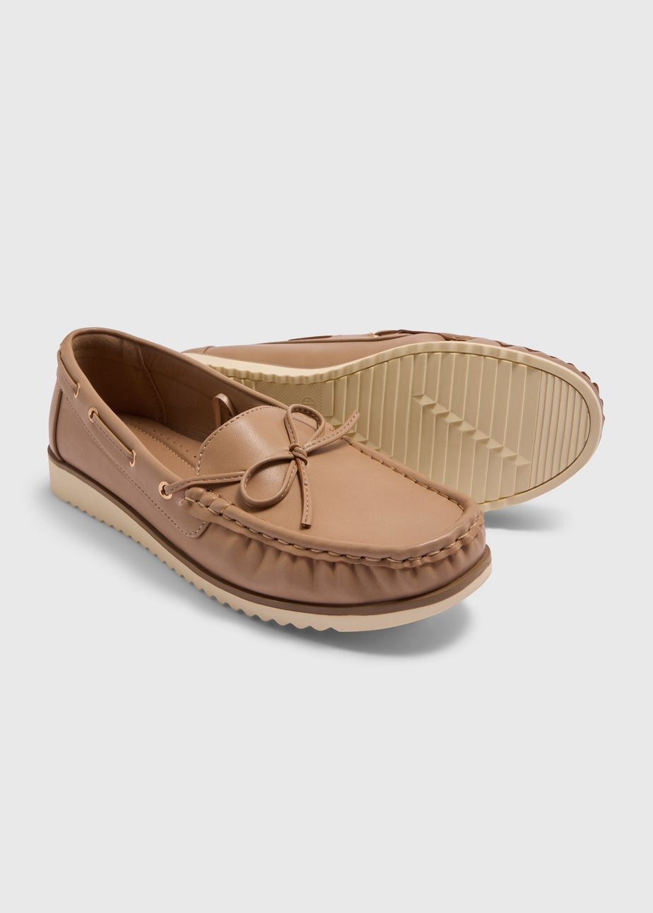 Soleflex Beige Boat Loafers