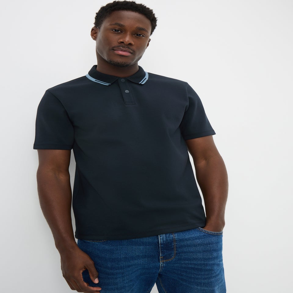 Navy Tipped Polo Shirt