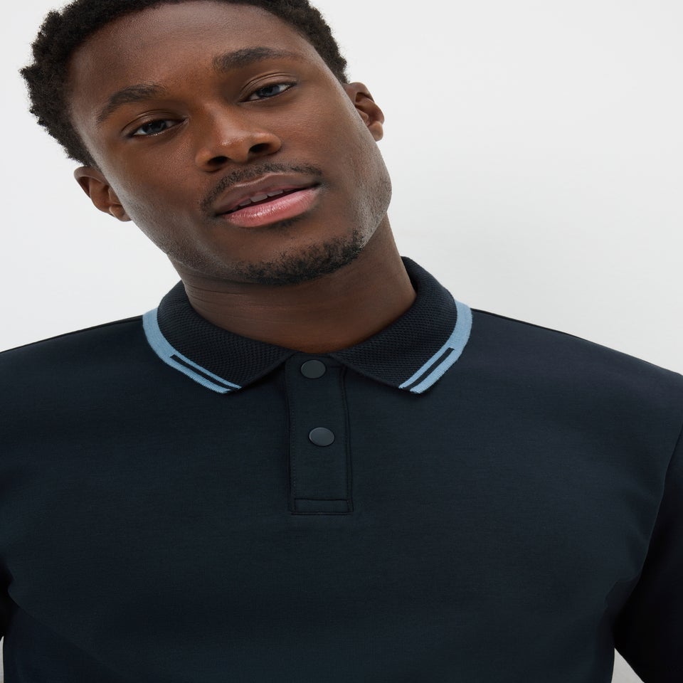 Navy Tipped Polo Shirt