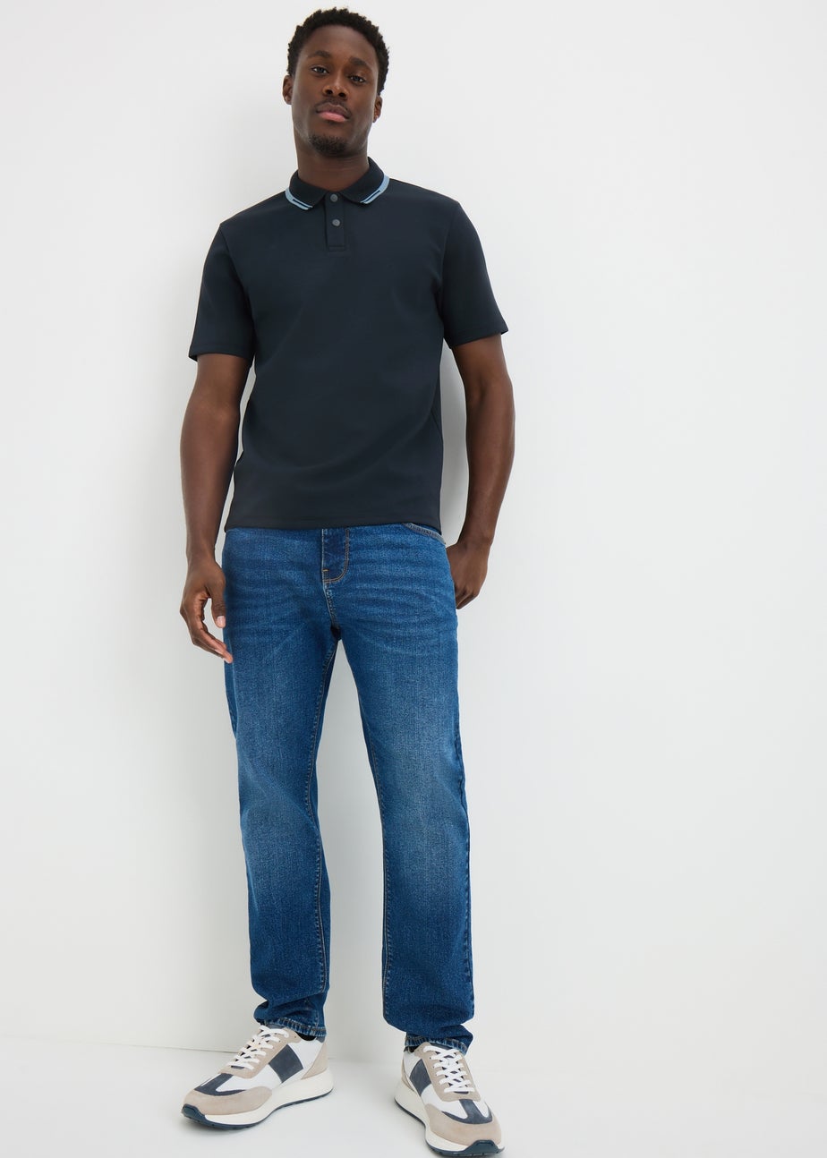 Navy Tipped Polo Shirt