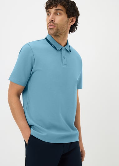 Blue Tipped Polo Top