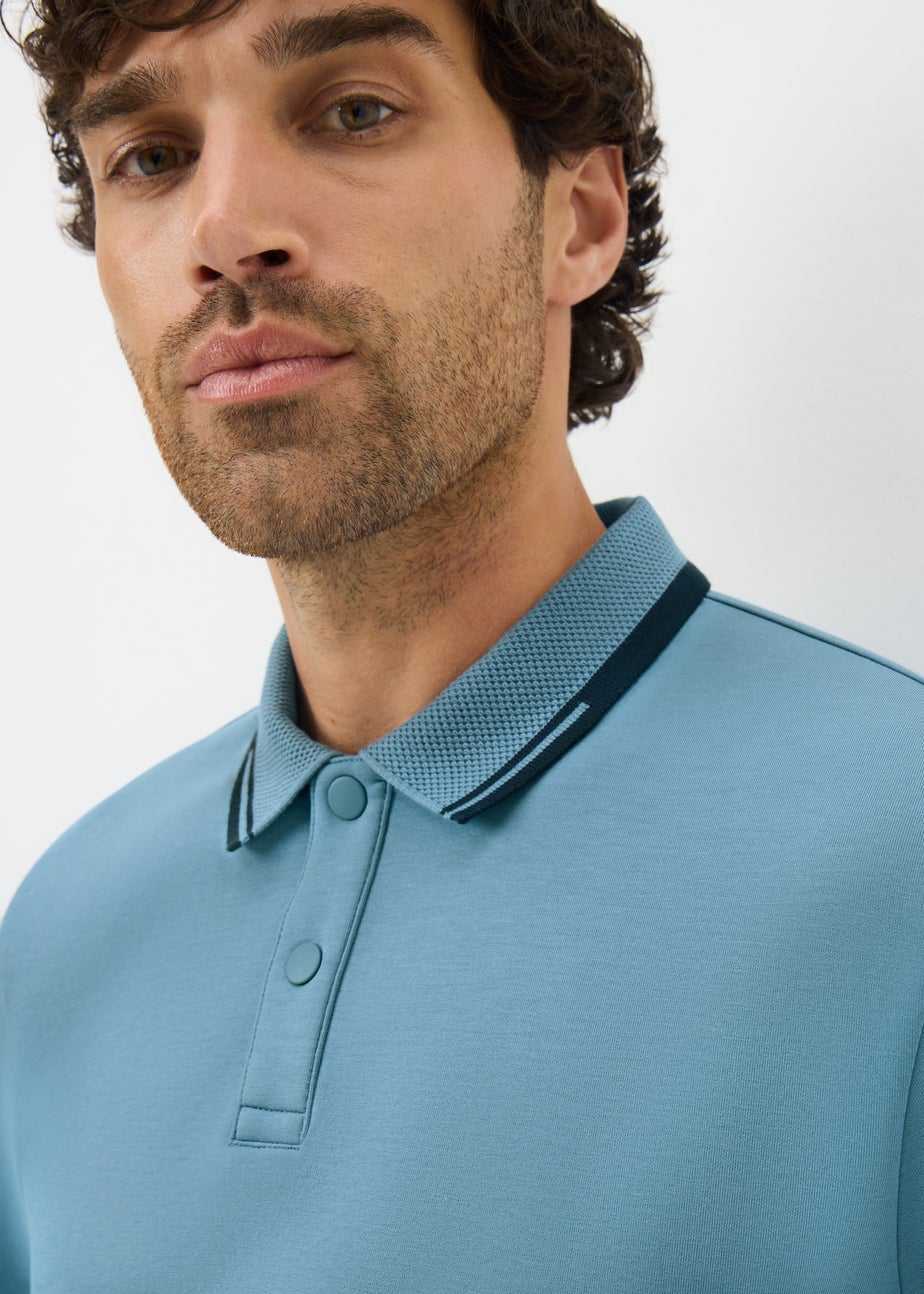 Blue Tipped Polo Top