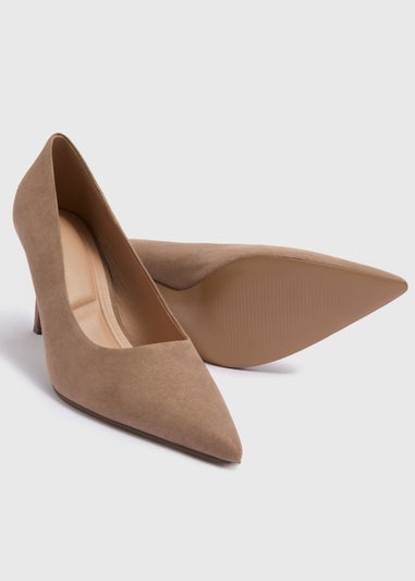 Taupe Pointed Court Heels