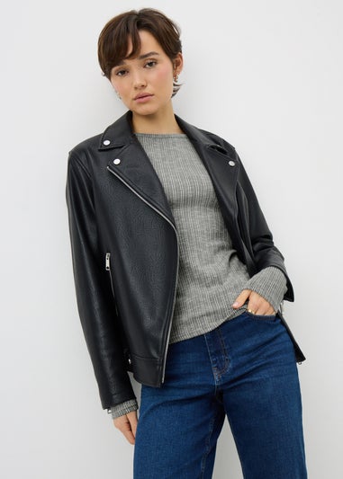 Grey Ribbed Long Sleeve Top