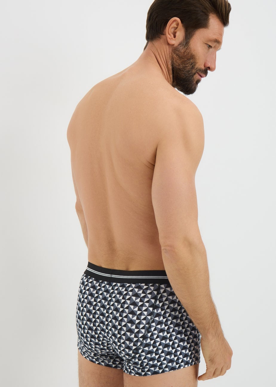 5 Pack Mono Geometrical Print Hipsters