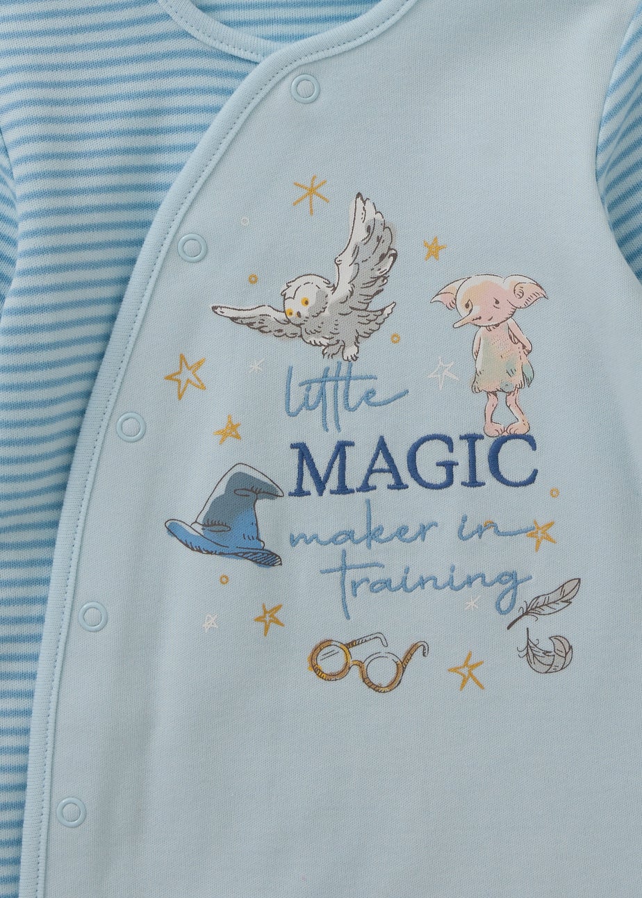 Baby Blue Magic Sleepsuit & Bib Set (Newborn - 23 Mths)