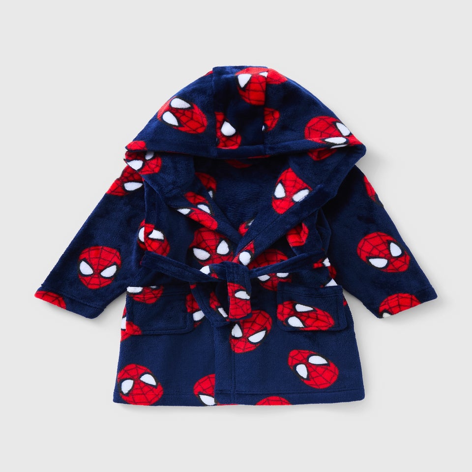 Spiderman Boys Navy Dressing Gown (1-7yrs)