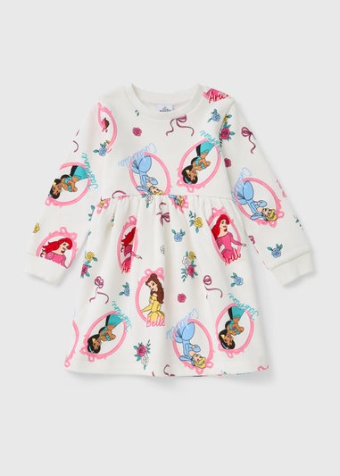 Disney Girls Cream Princess Sweater Dress (3-8yrs)