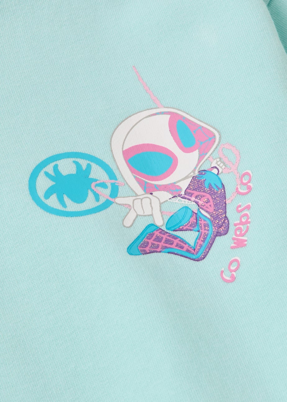 Girls Blue Ghost Spider Sweatshirt (1-7yrs)