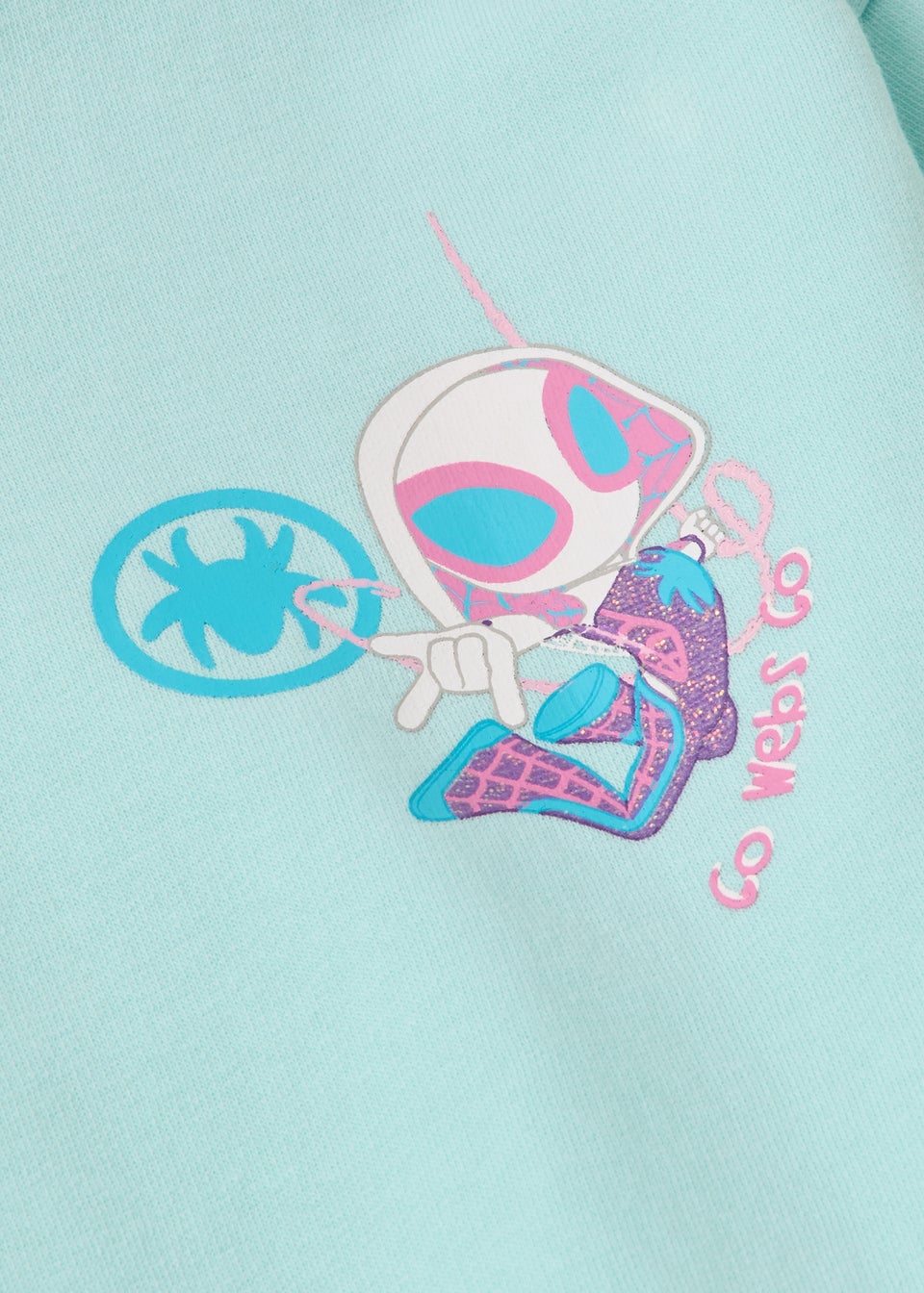Girls Blue Ghost Spider Sweatshirt (1-7yrs)