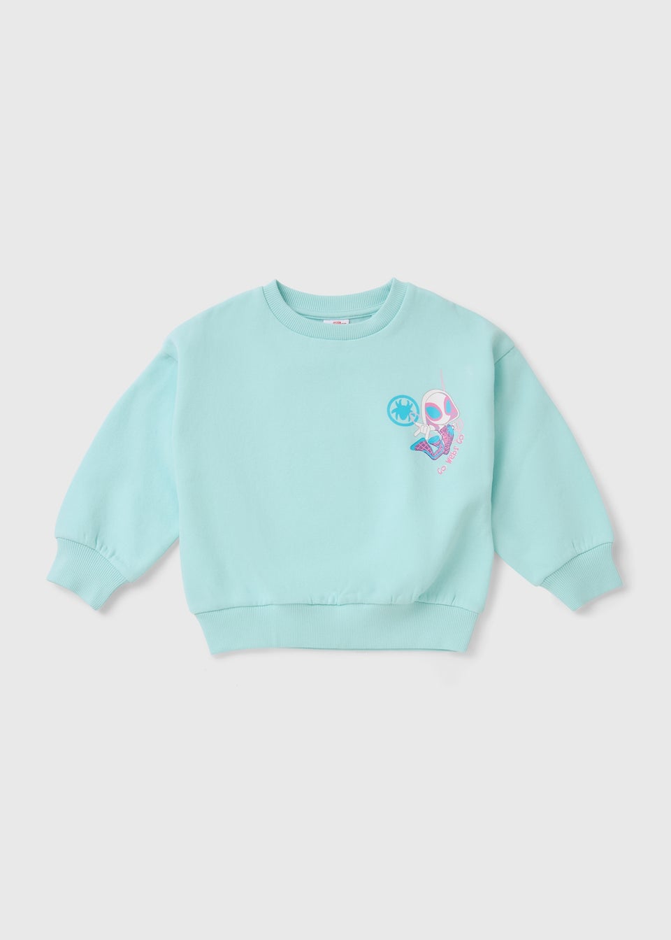 Girls Blue Ghost Spider Sweatshirt (1-7yrs)