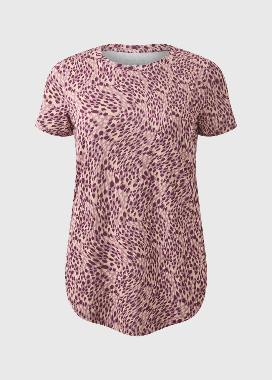 Rose Leopard Spot Longline T-Shirt