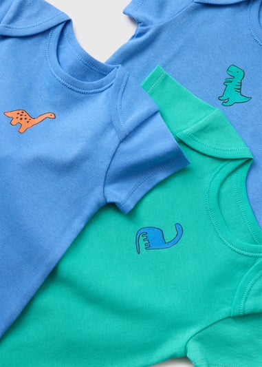 5 Pack Baby Multicolour Dino Bodysuits (Newborn-23mths)