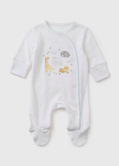 Baby White Born In 2026 Sleepsuit (Newborn-3mths)