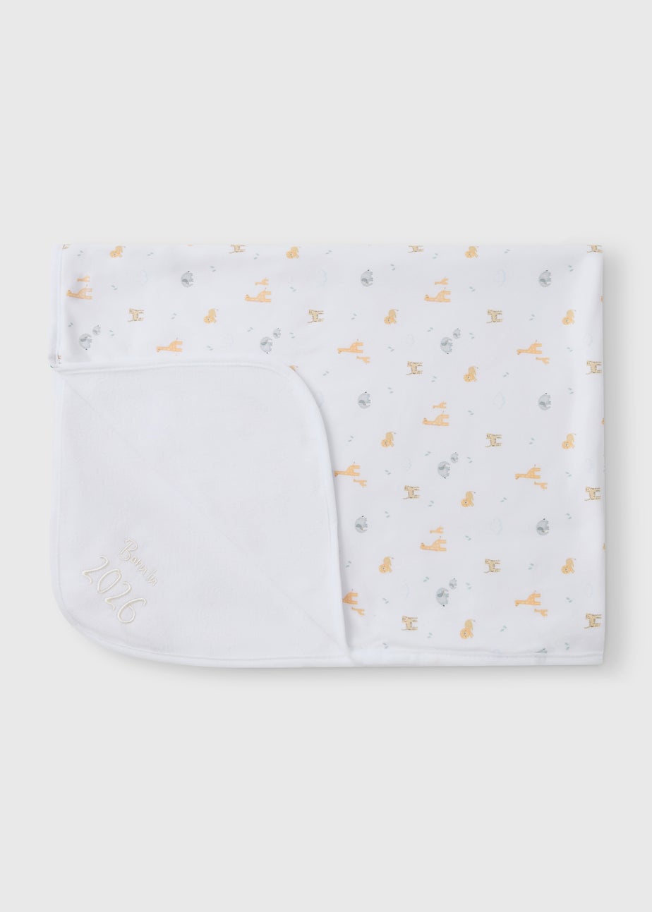 Baby White Born In 2026 Blanket