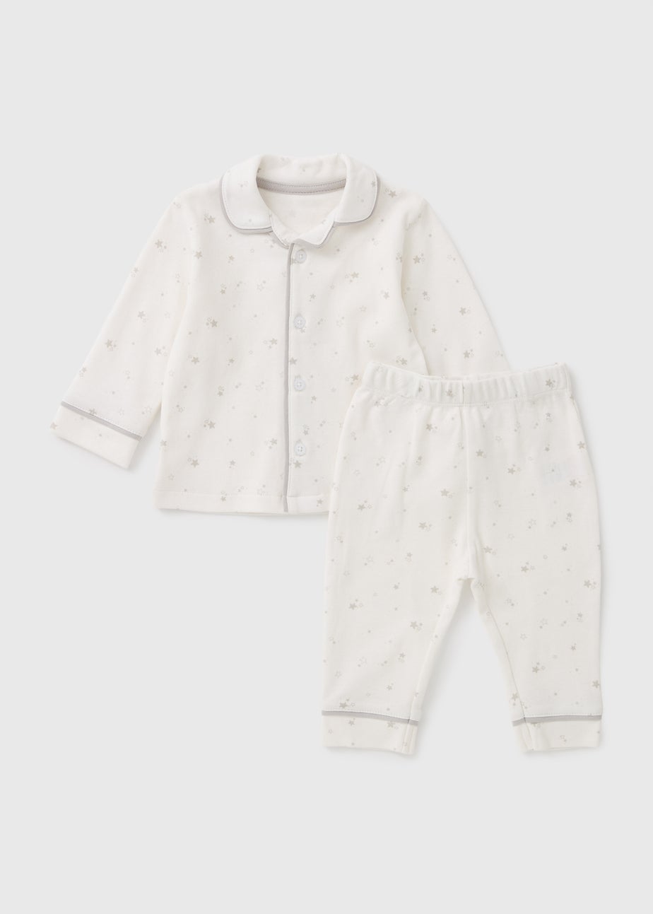Baby Unisex White Pyjama Set (Newborn-23mths)