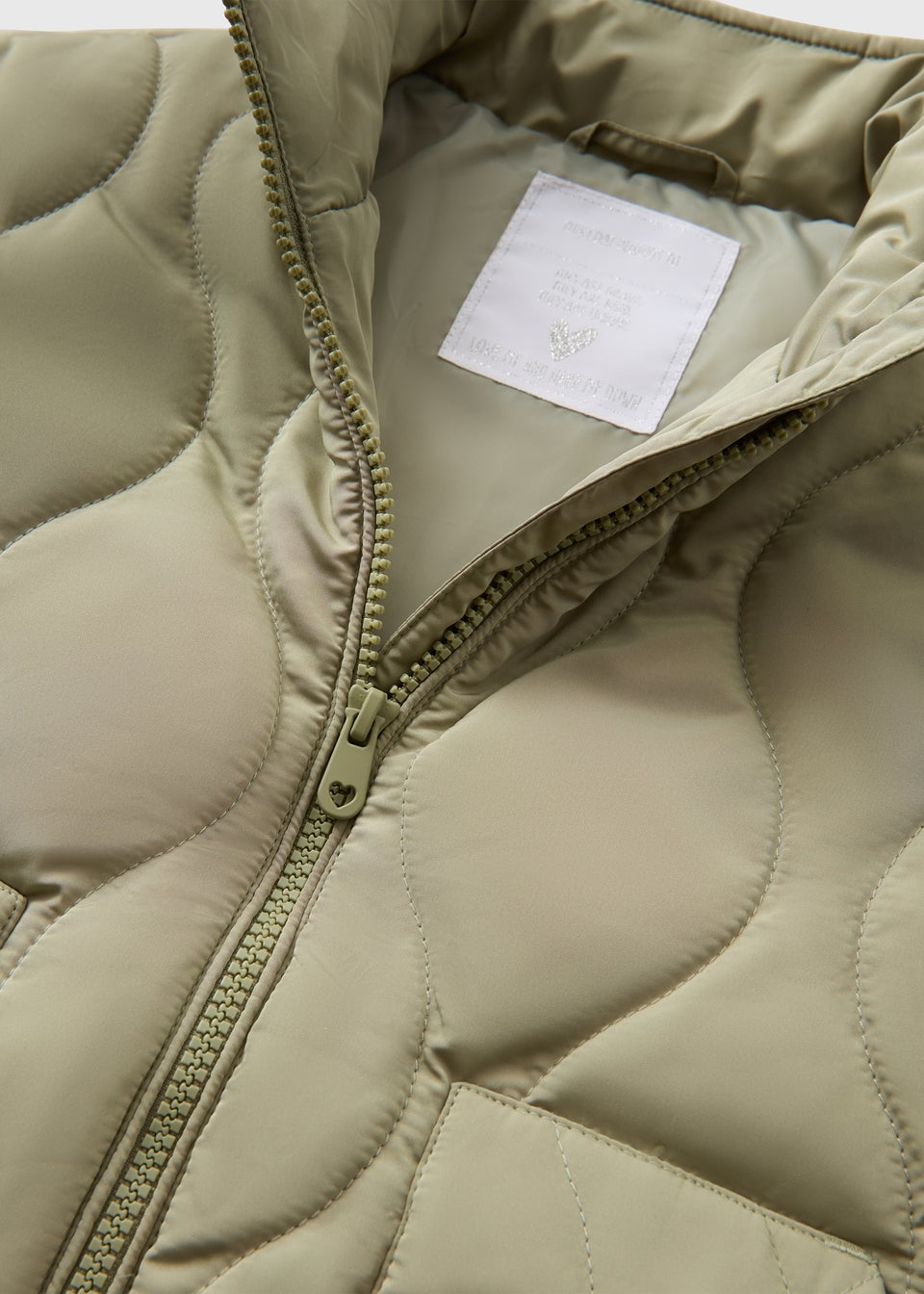 Girls Khaki Quilted Jacket (7-15yrs)