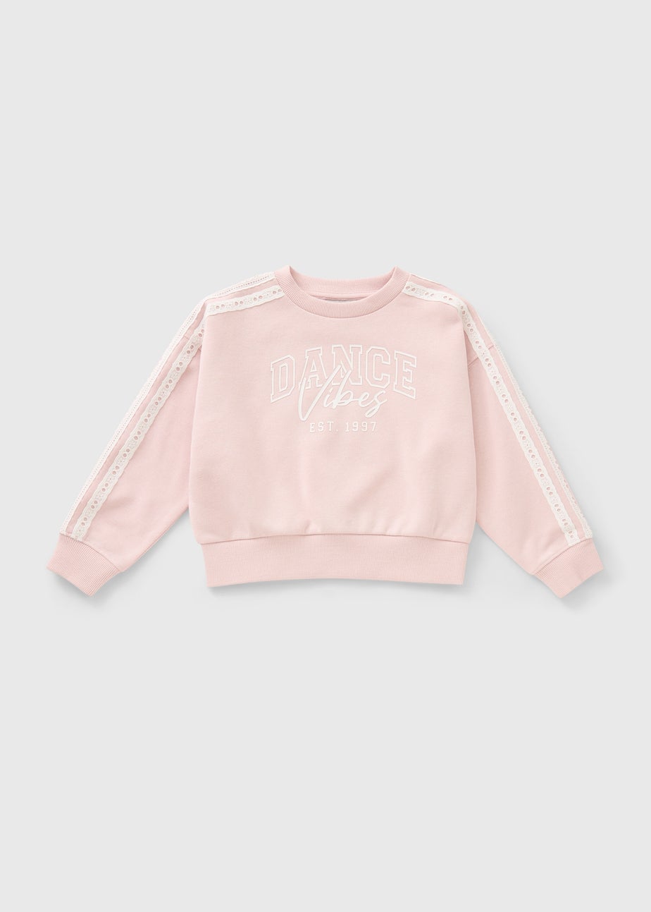 Girls Pink Dance Sweatshirt (7-15 Years)
