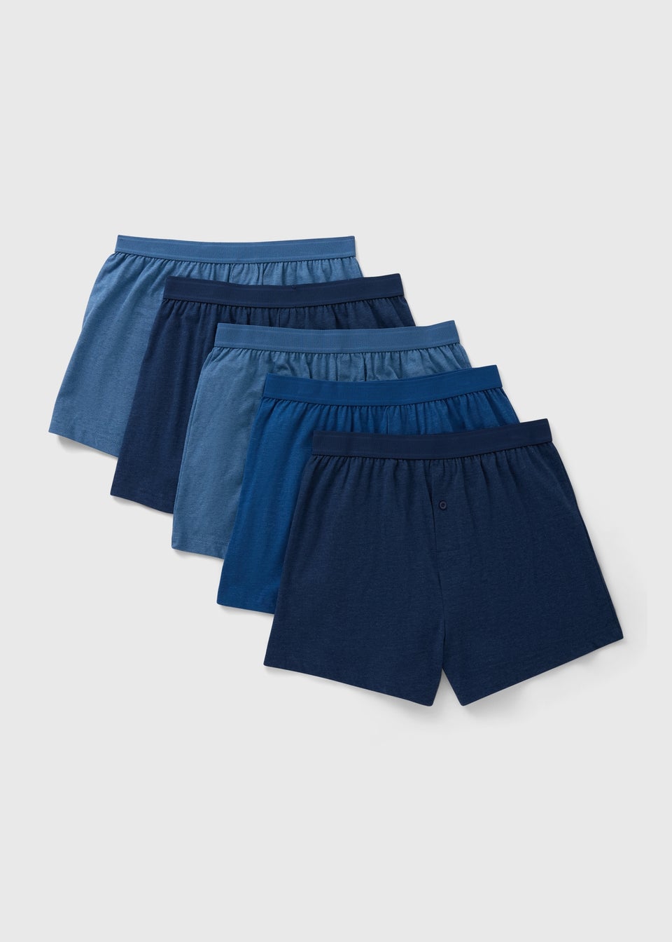 5 Pack Blue Loose Fit Boxers