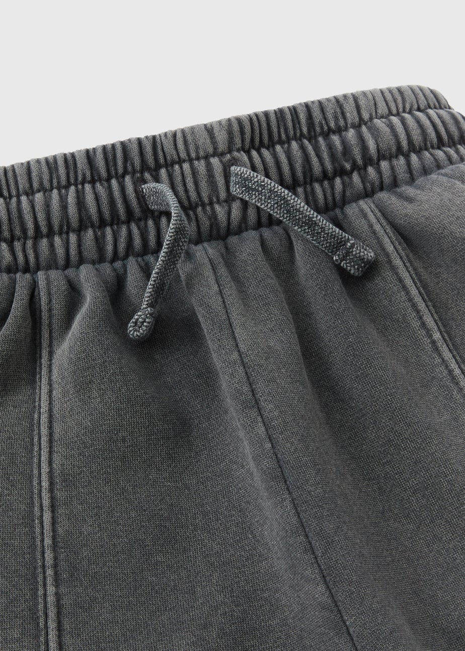 Girls Grey Acid Wash Wide Leg Jogging Bottoms (7-15yrs)