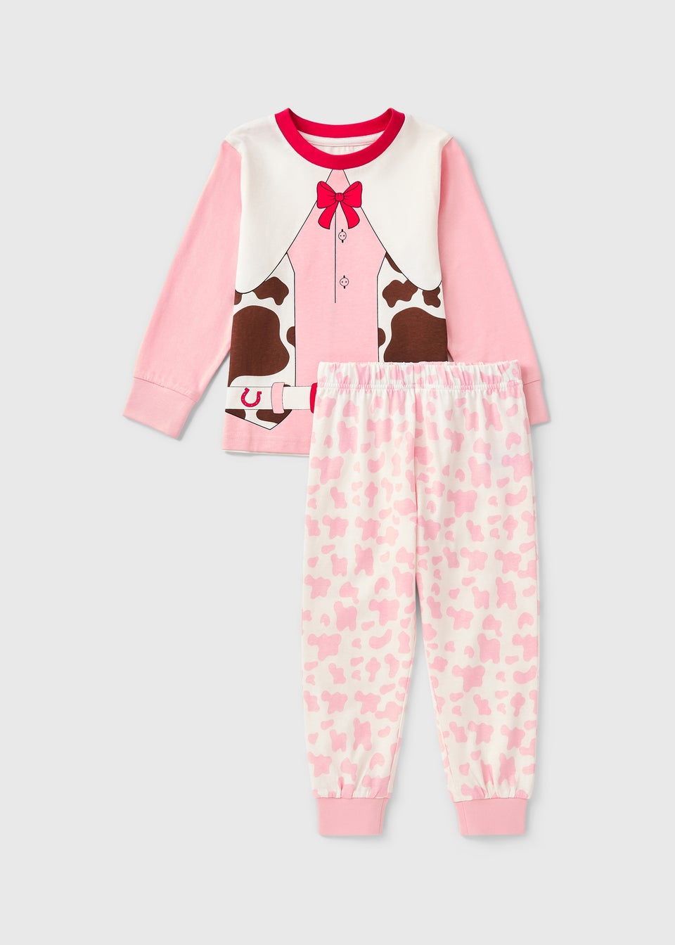 Girls Pink Dress Up Cowgirl Pyjama Set (1-7yrs)