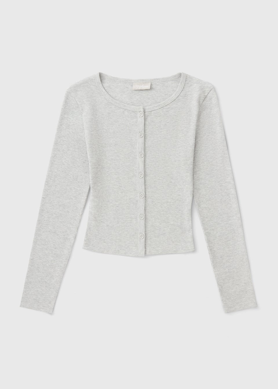Girls Grey Button Henley Cardigan (7-15yrs)