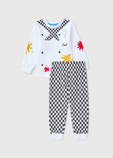 Kids Boys White Chef Dress Up Pyjama Set (1-7yrs)