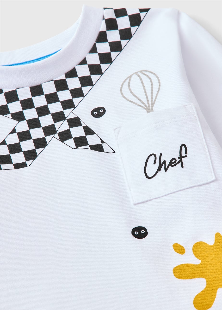 Kids Boys White Chef Dress Up Pyjama Set (1-7yrs)
