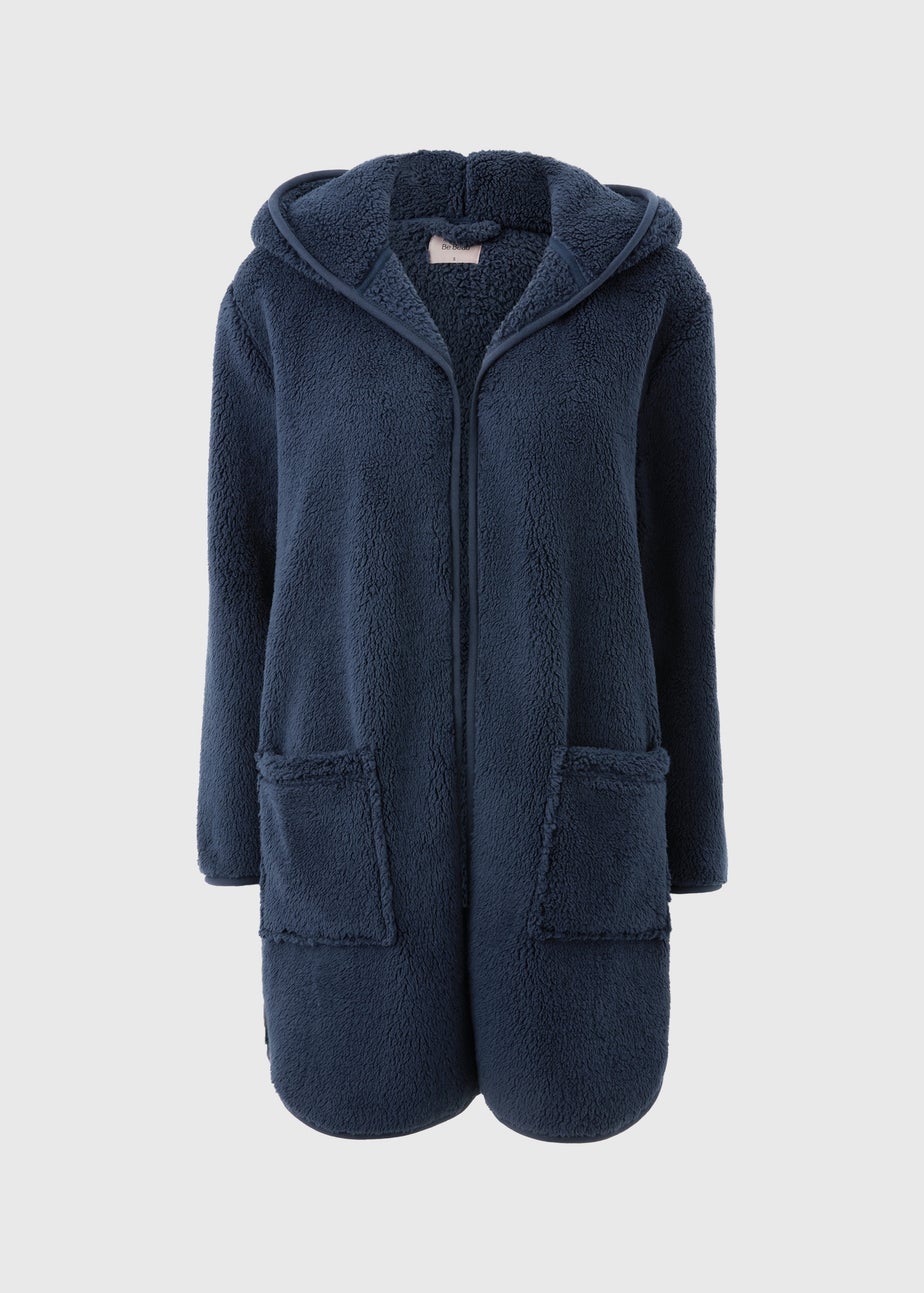 Navy Fleece Cardigan