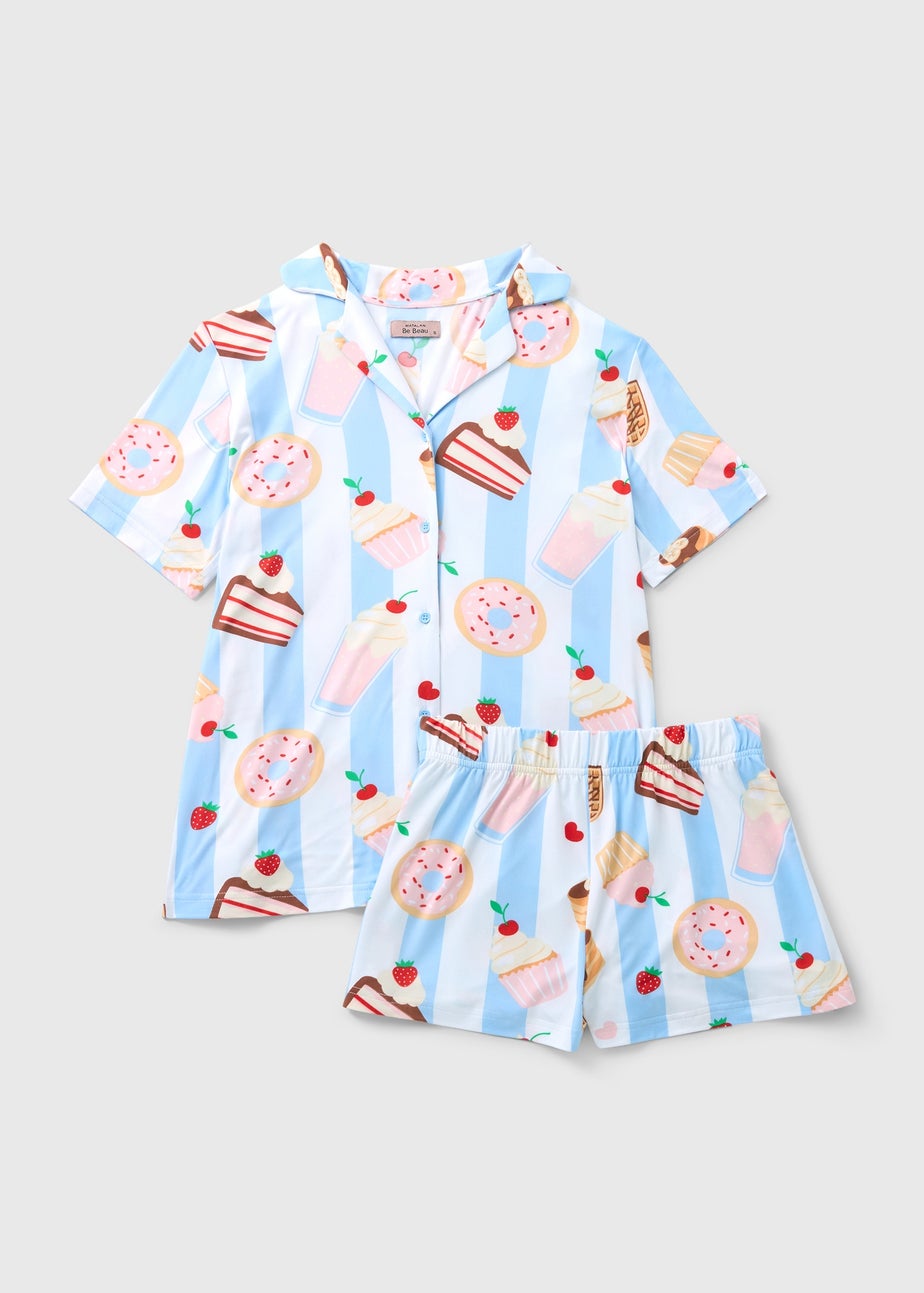 Blue Sweer Treats Traditional Pyjama Set