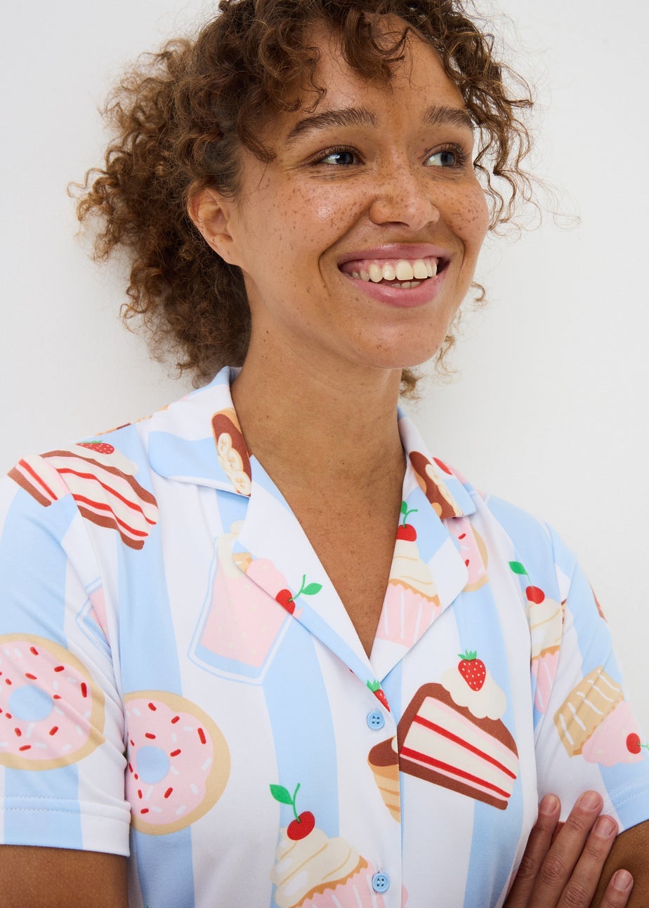 Blue Sweer Treats Traditional Pyjama Set