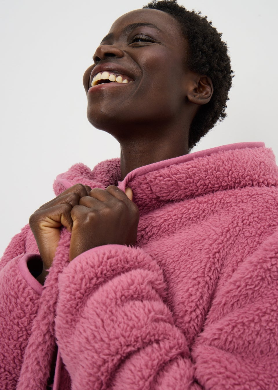 Pink Fleece Cardigan