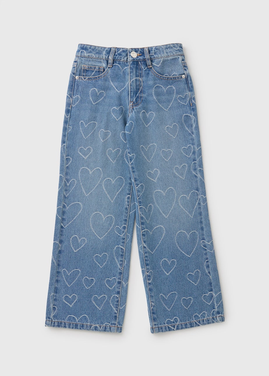 Girls Blue Heart Jeans (7-15yrs)