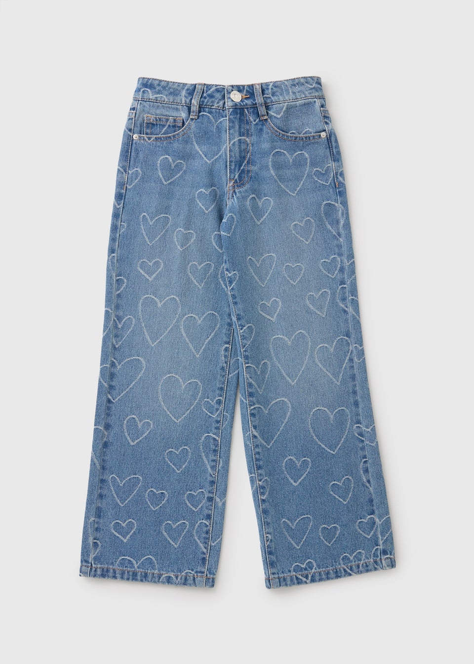 Girls Blue Heart Jeans (7-15yrs)