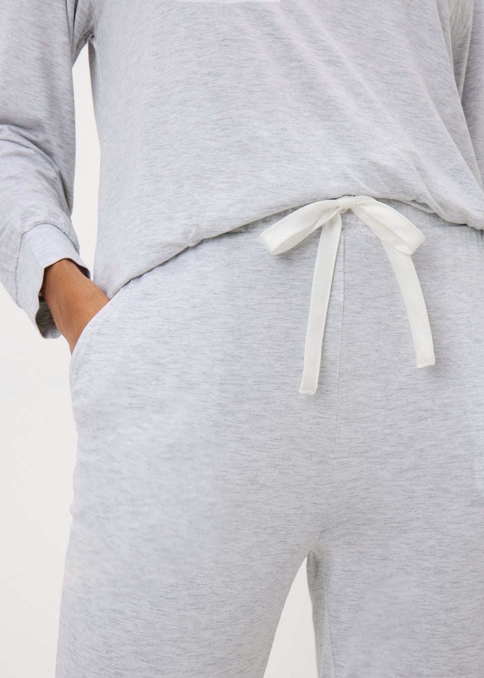 Grey Cuffed Lounge Pyjama Bottoms