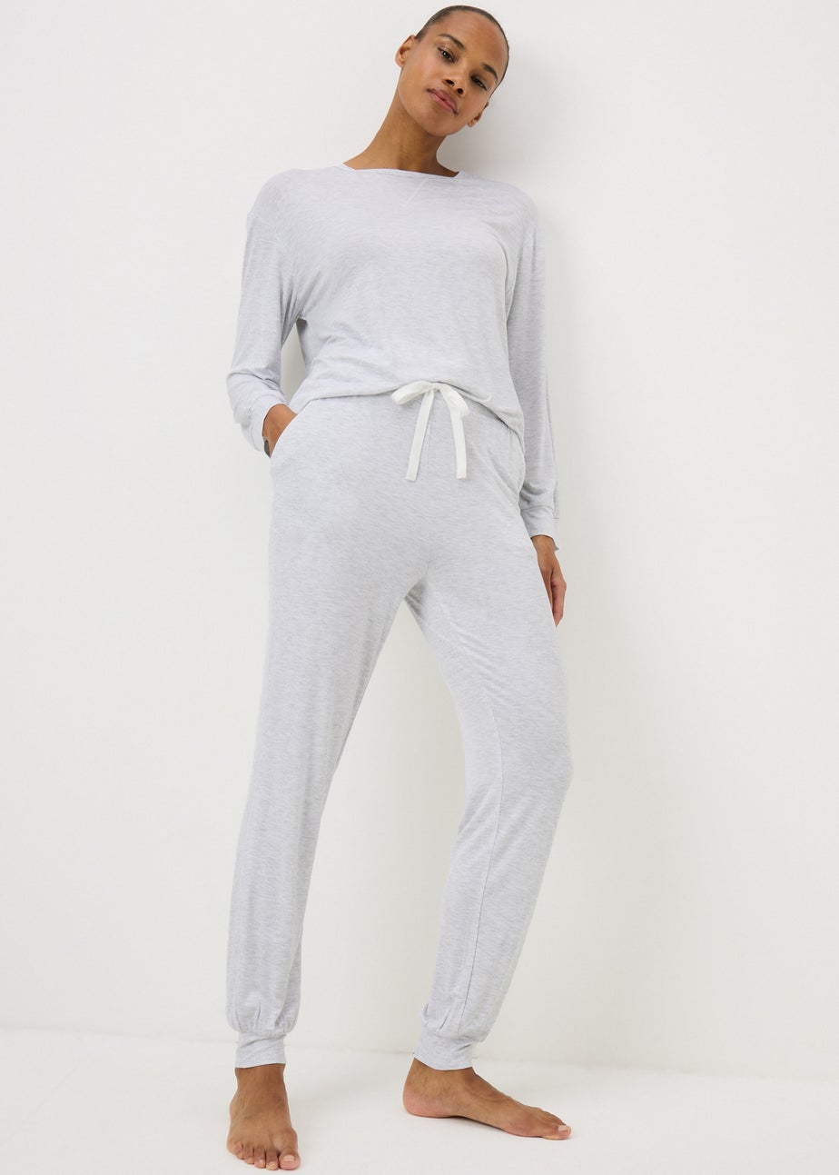 Grey Cuffed Lounge Pyjama Bottoms